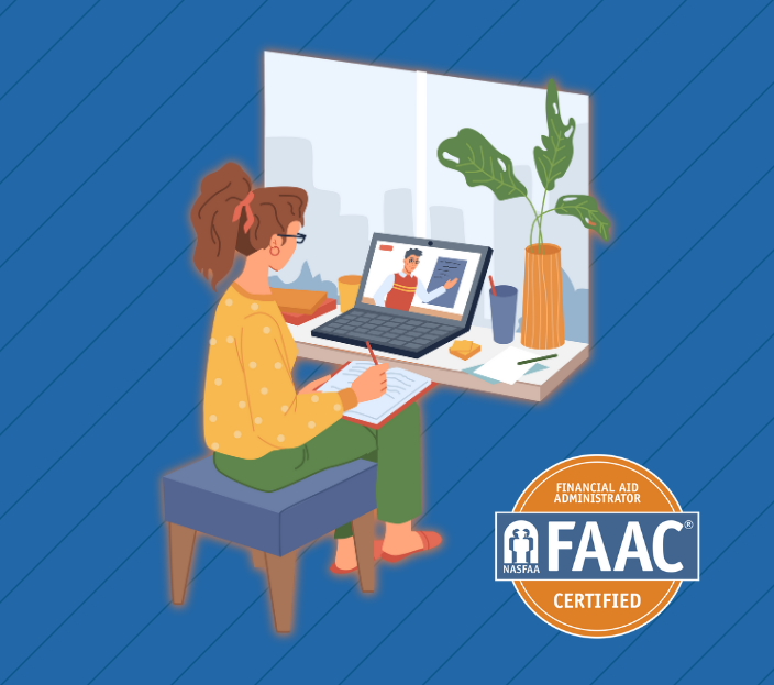 Animated character participating in online learning