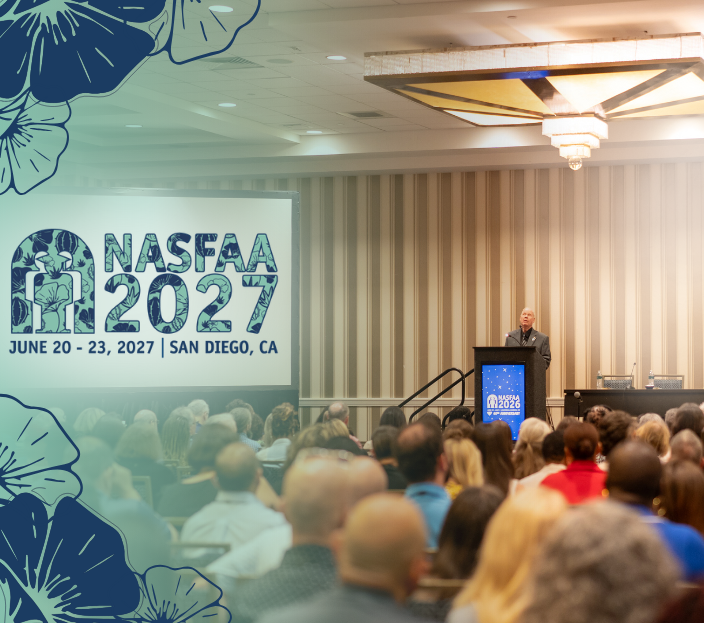 Michael Hinson speaking at NASFAA 2026