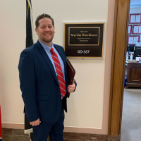 Charles outside Marsha Blackburn's office