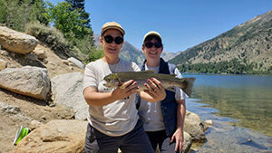 Christina fishing