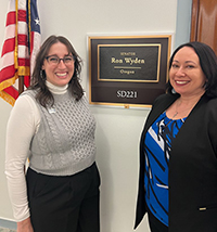 Debbie O'Dea (OASFAA President) and Frankie Everett (OASFAA President-Elect)