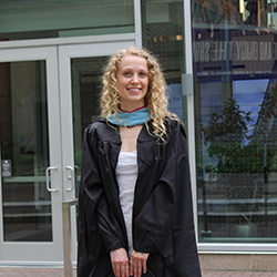 Sophie in graduation gown